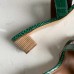 Hermes Oasis Sandals In Green Shiny Niloticus Crocodile
