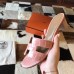 Hermes Oasis Sandals In Pink Shiny Niloticus Crocodile