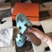 Hermes Oasis Sandals In Blue Atoll Epsom Leather