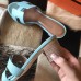 Hermes Oasis Sandals In Blue Atoll Epsom Leather