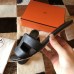 Hermes Oasis Sandals In Black Epsom Leather