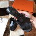 Hermes Oasis Sandals In Black Epsom Leather
