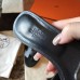 Hermes Oasis Sandals In Black Epsom Leather