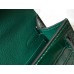Hermes Kelly Mini II Bag In Green Embossed Crocodile Leather