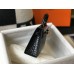 Hermes Kelly Mini II Bag In Black Embossed Crocodile Leather