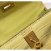 Hermes Kelly Mini II Bag In Jaune Poussin Embossed Crocodile Leather