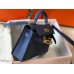 Hermes Kelly Mini II Bag In Blue Agate Epsom Leather GHW