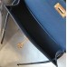Hermes Kelly Mini II Bag In Blue Agate Epsom Leather GHW