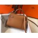 Hermes Kelly Mini II Bag In Gold Epsom Leather GHW