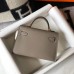 Hermes Kelly Mini II Bag In Gris Asphalt Epsom Leather GHW
