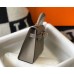 Hermes Kelly Mini II Bag In Gris Asphalt Epsom Leather GHW