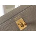Hermes Kelly Mini II Bag In Gris Asphalt Epsom Leather GHW