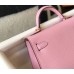 Hermes Kelly Mini II Bag In Mauve Sylvestre Epsom Leather GHW