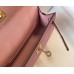 Hermes Kelly Mini II Bag In Mauve Sylvestre Epsom Leather GHW