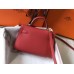 Hermes Kelly Mini II Bag In Rouge Vif Epsom Leather GHW