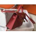 Hermes Kelly Mini II Bag In Rouge Vif Epsom Leather GHW