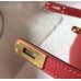 Hermes Kelly Mini II Bag In Rouge Vif Epsom Leather GHW