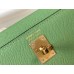 Hermes Kelly Mini II Bag In Vert Criquet Epsom Leather GHW