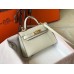 Hermes Kelly Mini II Bag In White Epsom Leather GHW