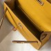 Hermes Kelly Mini II Bag In Yellow Epsom Leather GHW