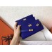 Hermes Kelly Classic Long Wallet In Blue Electric Epsom Leather