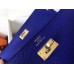 Hermes Kelly Classic Long Wallet In Blue Electric Epsom Leather