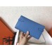 Hermes Kelly Classic Long Wallet In Blue Jean Epsom Leather