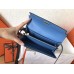 Hermes Kelly Classic Long Wallet In Blue Jean Epsom Leather