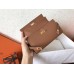 Hermes Kelly Classic Long Wallet In Brown Epsom Leather
