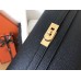 Hermes Kelly Classic Long Wallet In Black Epsom Leather