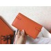 Hermes Kelly Classic Long Wallet In Orange Epsom Leather
