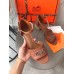 Hermes Viaggio 60MM Sandals In Brown Leather
