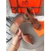 Hermes Viaggio 60MM Sandals In Brown Leather