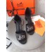 Hermes Viaggio 60MM Sandals In Black Leather