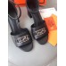 Hermes Viaggio 60MM Sandals In Black Leather
