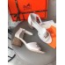 Hermes Viaggio 60MM Sandals In White Leather
