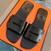 Hermes View Sandals In Black Calfskin leather