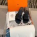 Hermes View Sandals In Black Calfskin leather