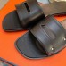 Hermes View Sandals In Black Calfskin leather
