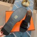 Hermes View Sandals In Black Calfskin leather
