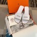 Hermes View Sandals In White Calfskin leather
