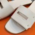 Hermes View Sandals In White Calfskin leather