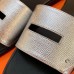 Hermes View Sandals In Silver Epsom Leather