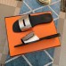 Hermes View Sandals In Silver Epsom Leather