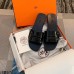 Hermes View Sandals In Black Patent leather