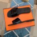 Hermes View Sandals In Black Patent leather