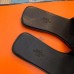 Hermes View Sandals In Black Patent leather