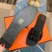 Hermes View Sandals In Black Patent leather