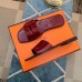 Hermes View Sandals In Ruby Patent Leather