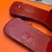 Hermes View Sandals In Ruby Patent Leather